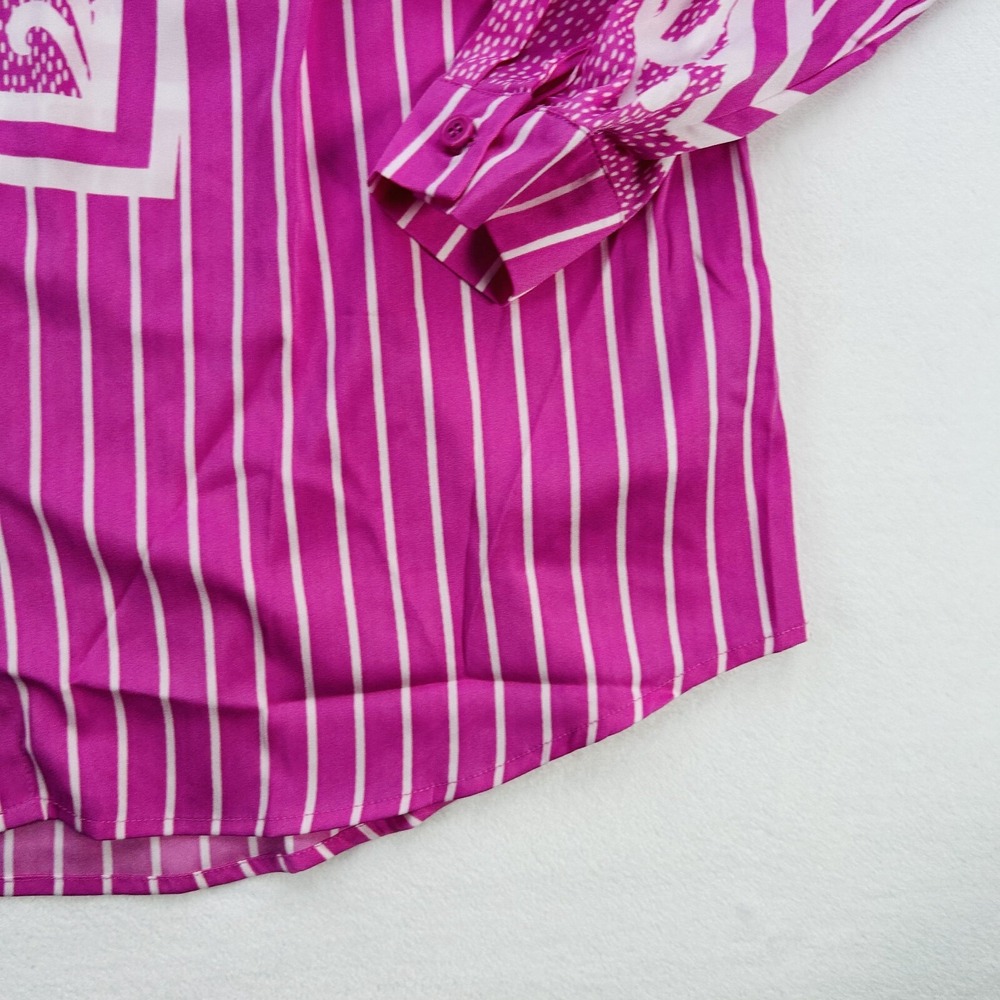 Bob Mackie Shirt Womens Extra Large Pink Button Up Western Cowboy Ladies NEW! - Picture 13 of 16